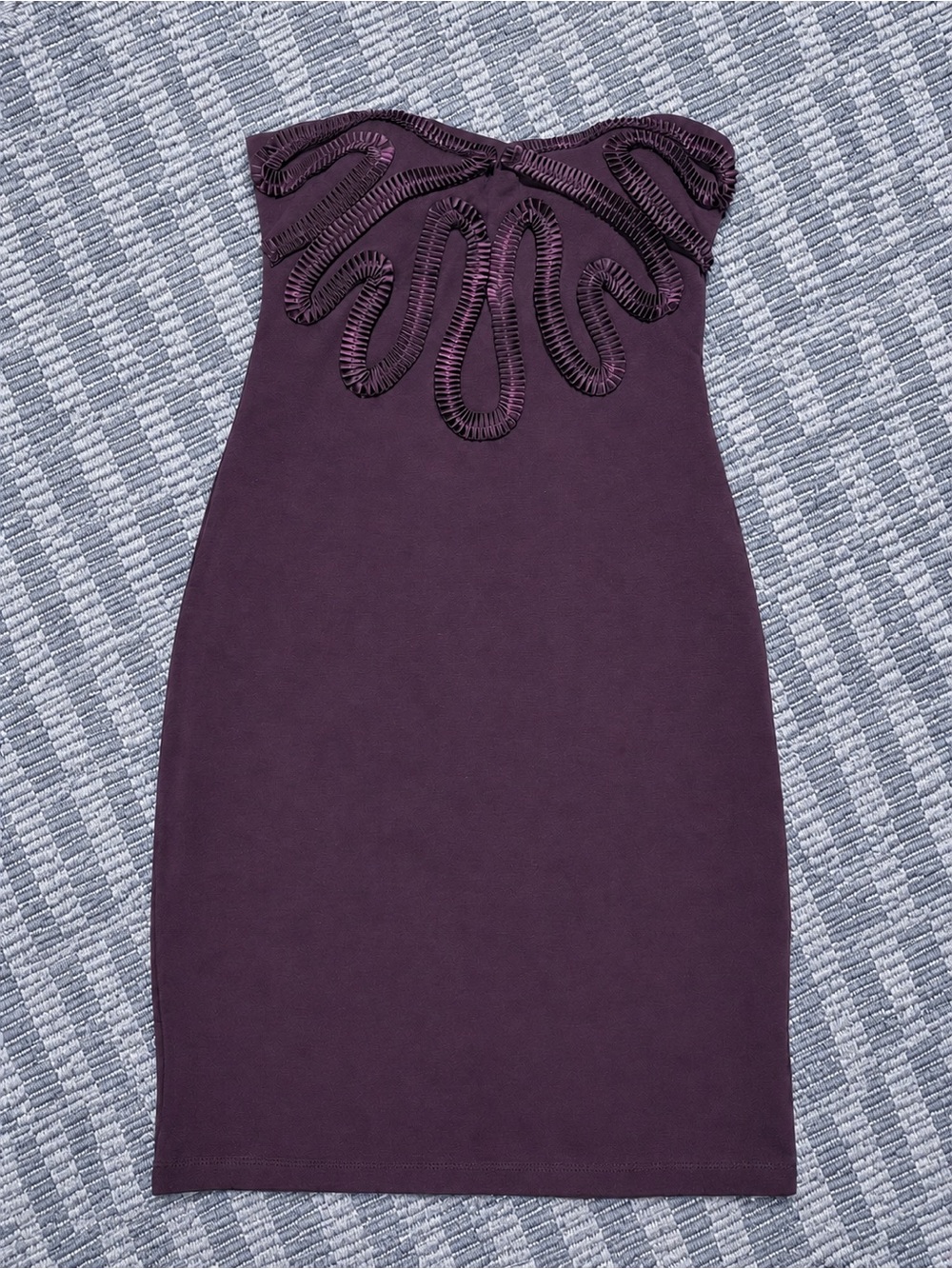 Kardashian Kollection Strapless Plum Dress